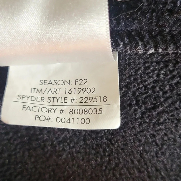 🛍Spyder Grey Black Half Zip Long‎ Sleeve Fleece Lined Pullover Mens Medium - Picture 7 of 11